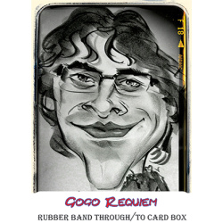 Rubber band through/to card box by Gogo Requiem video...