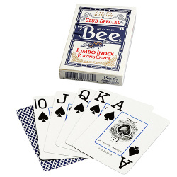 Bee Playing Cards Jumbo-Index BLAU