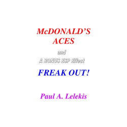 McDonalds Aces and Freak Out! by Paul A. Lelekis Mixed...