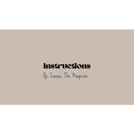 INSTRUCTIONS by Zazza The Magician video DOWNLOAD